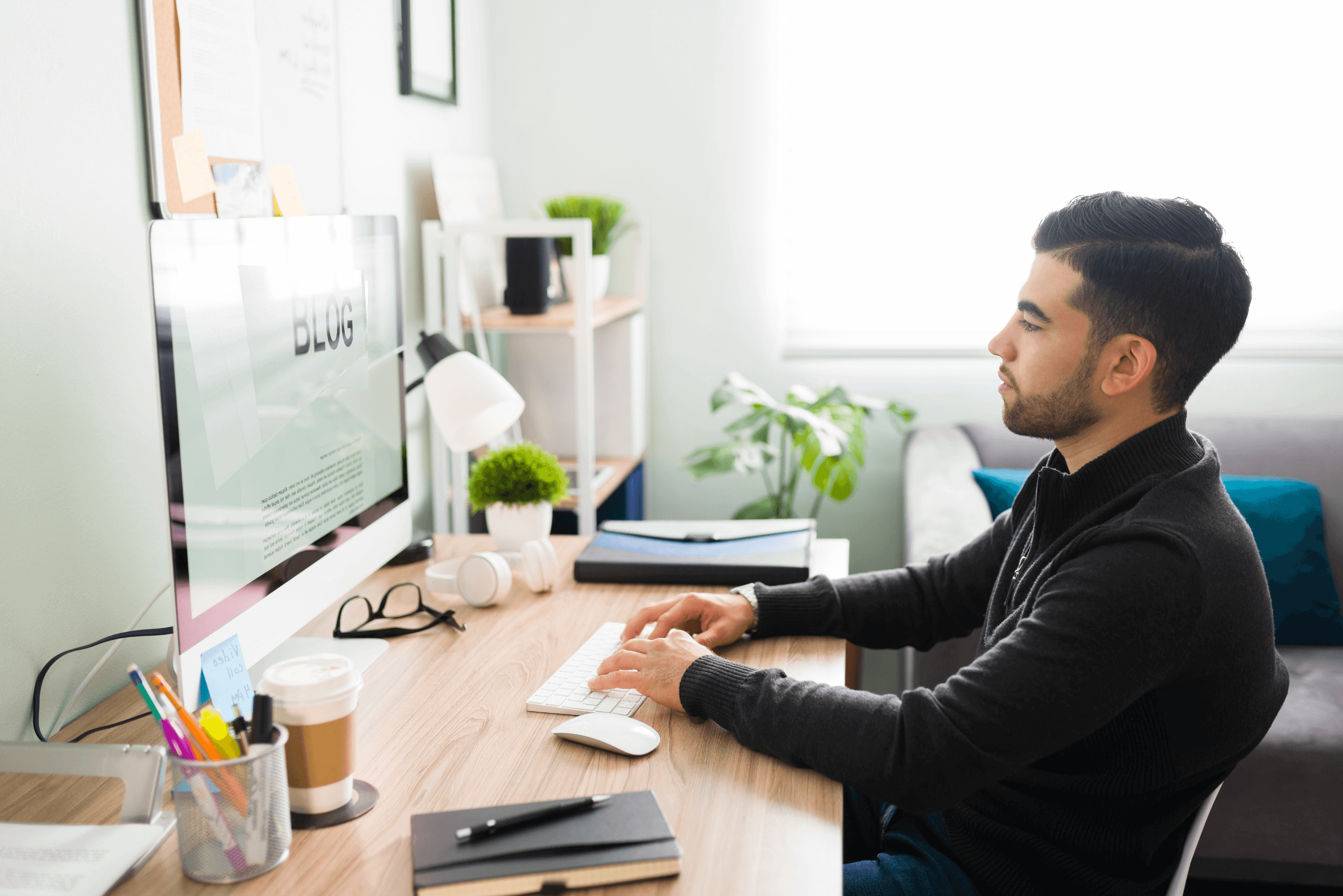 Man on computer